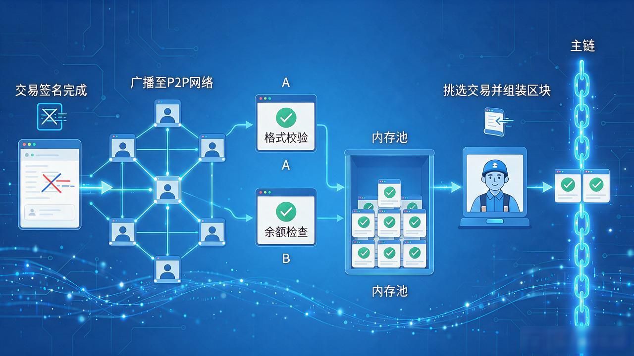 区块数字货币交易过程：从下单到上链，一笔交易到底怎么跑完的