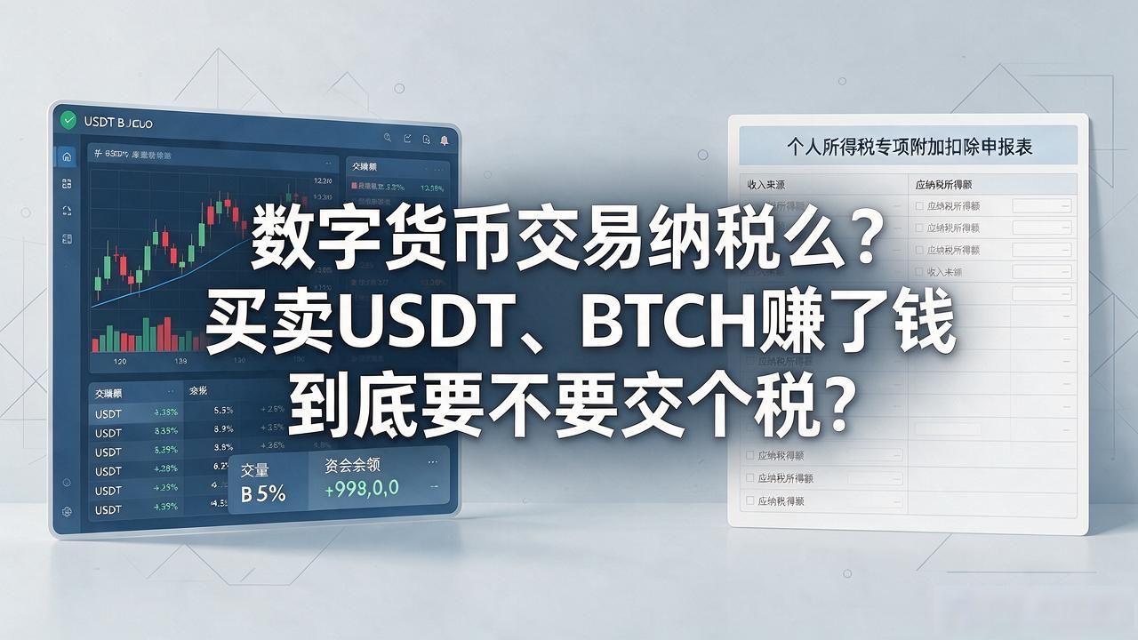 数字货币交易纳税么？买卖USDT、BTC赚了钱到底要不要交个税