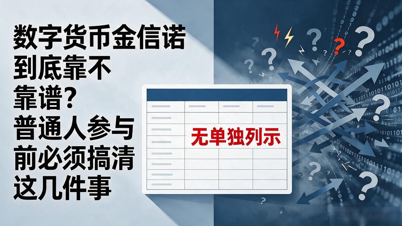 数字货币金信诺到底靠不靠谱？普通人参与前必须搞清这几件事