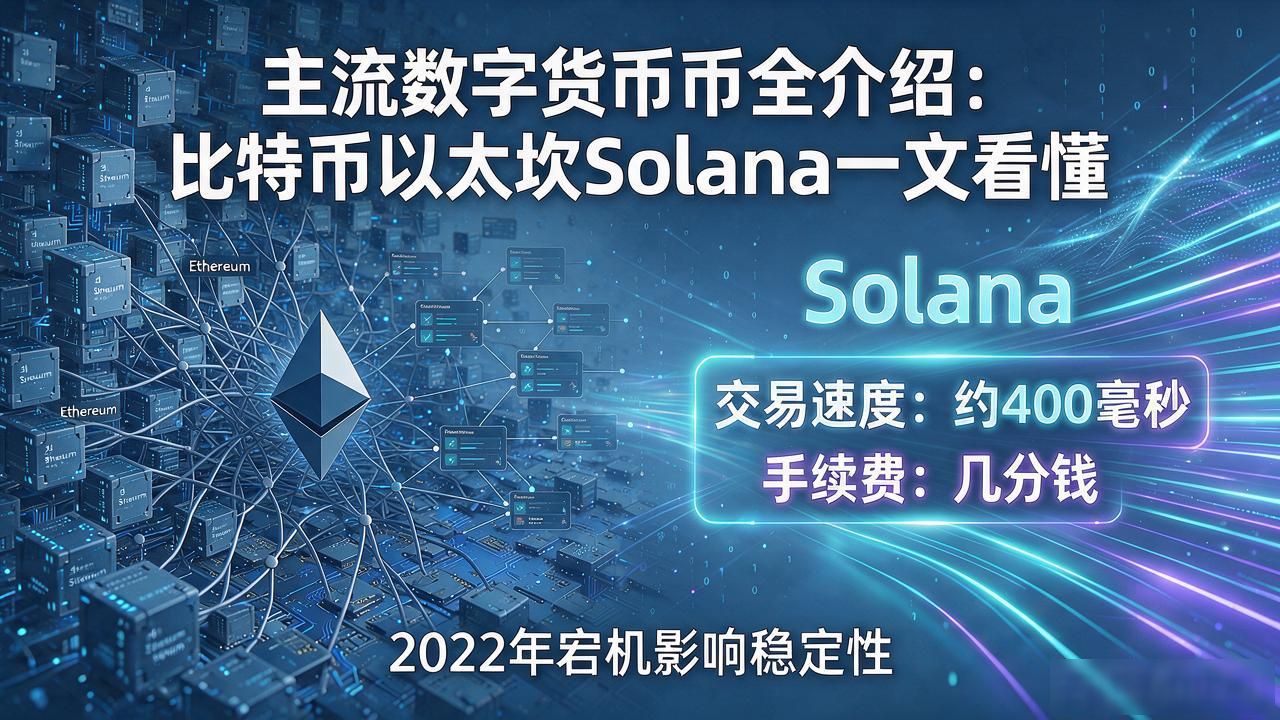 主流数字货币币全介绍：比特币以太坊Solana一文看懂