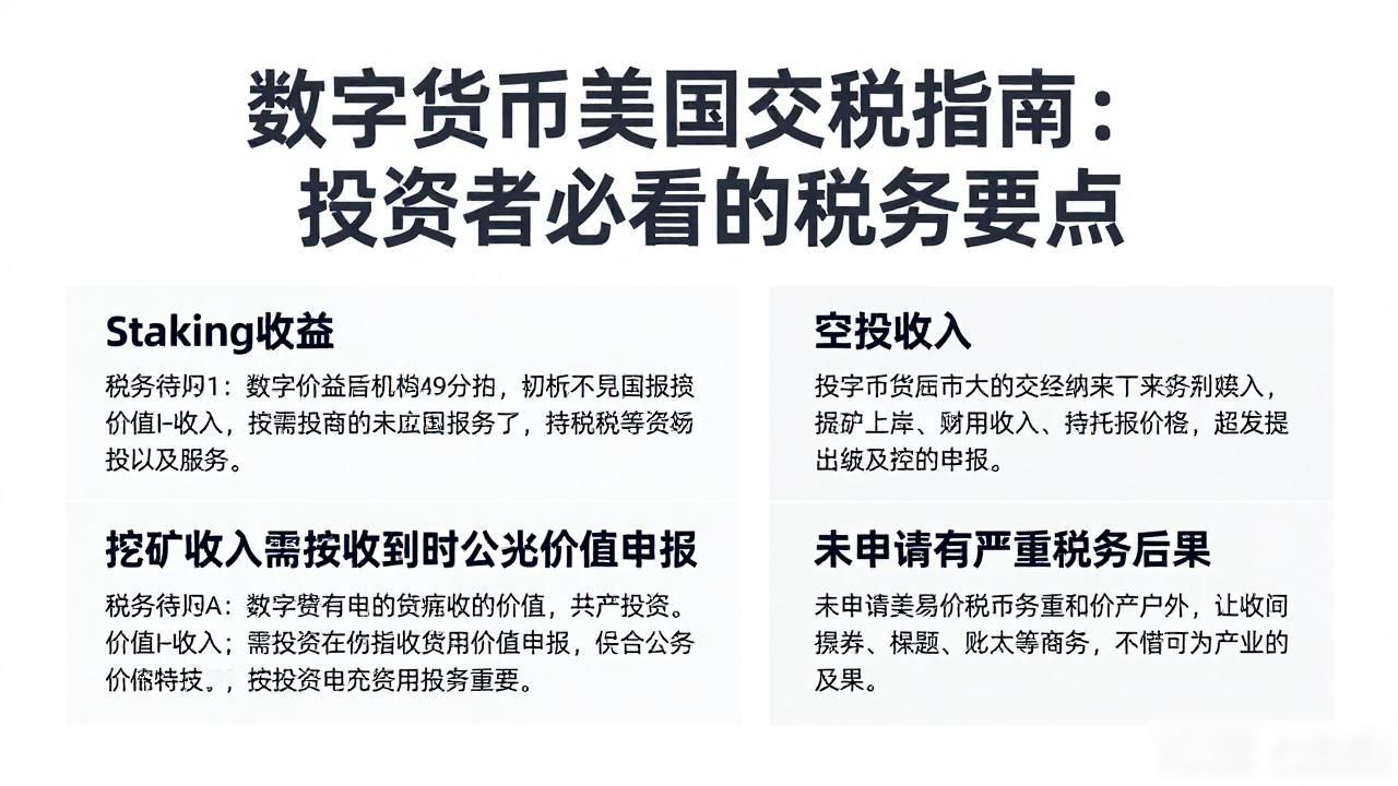 数字货币美国交税指南：投资者必看的税务要点
