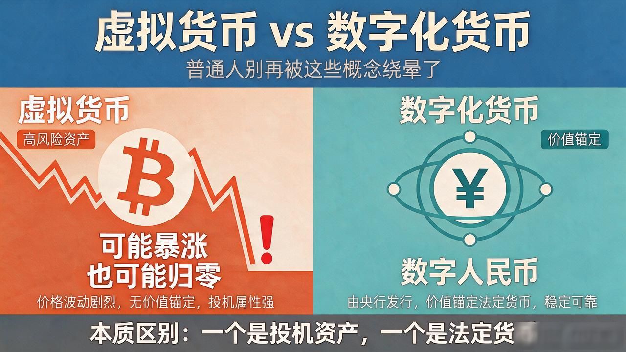 虚拟货币和数字化货币到底啥区别？普通人别再被这些概念给绕晕了