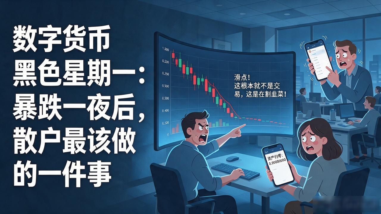 数字货币黑色星期一：暴跌一夜后，散户最该做的一件事