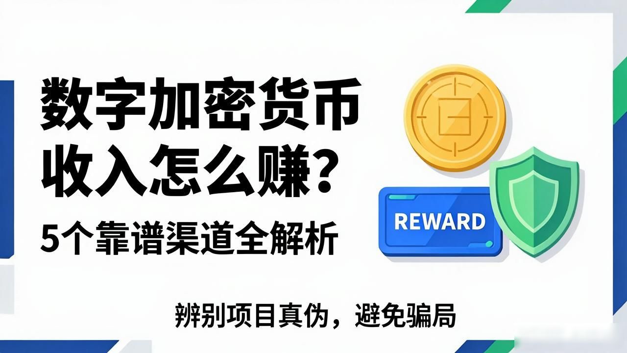 数字加密货币收入怎么赚？5个靠谱渠道全解析