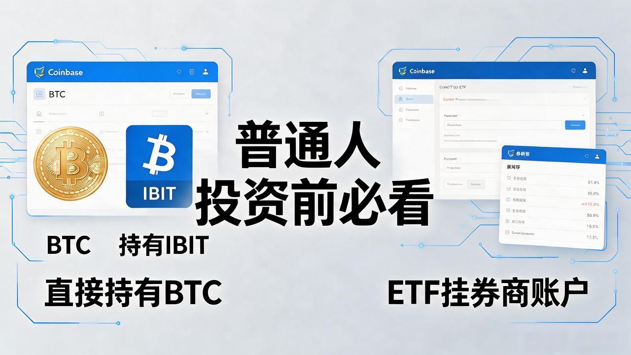 美股数字货币ETF怎么选_IBIT与直接持有比特币对比_美股 数字货币etf