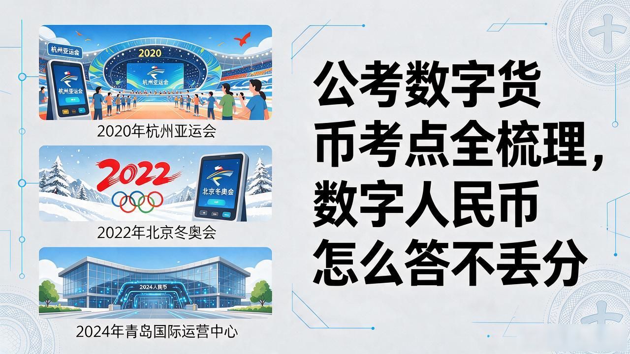 公考数字货币考点全梳理，数字人民币怎么答不丢分