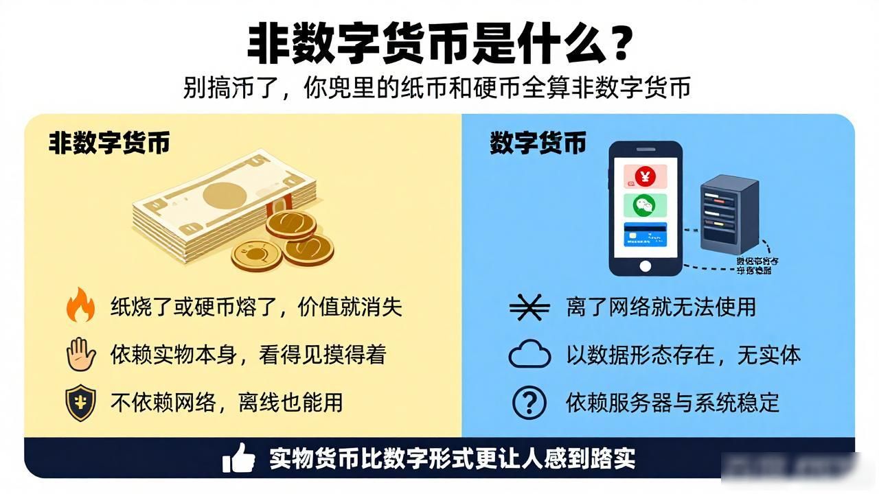 非数字货币是什么？别搞混了，你兜里的纸币和硬币全算非数字货币