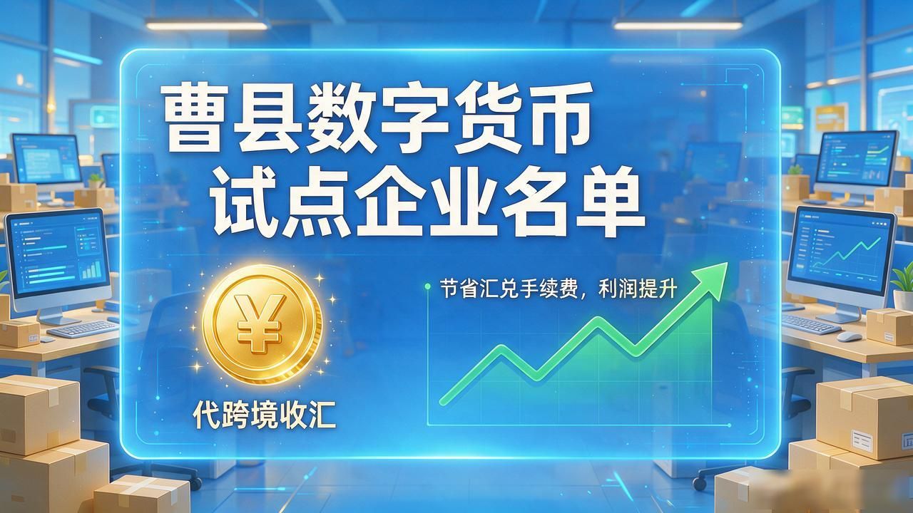 曹县数字货币试点企业名单，做生意的老板该留意了