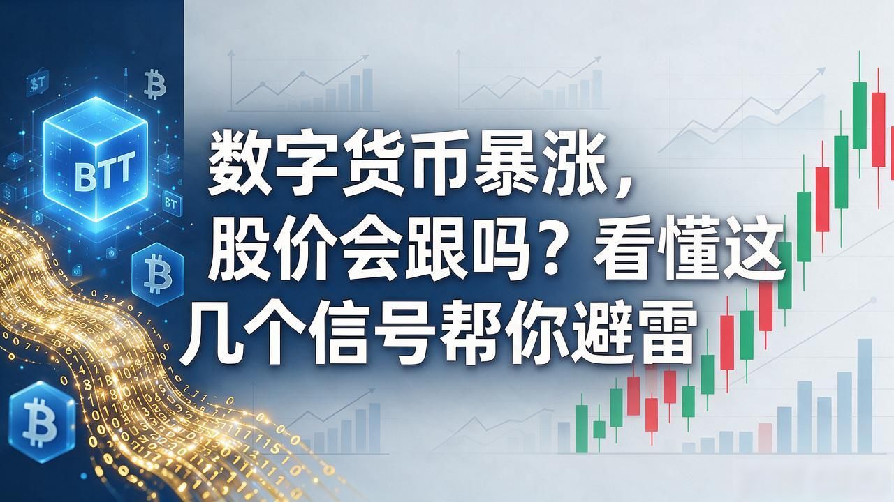 数字货币暴涨，股价会跟吗？看懂这几个信号帮你避雷