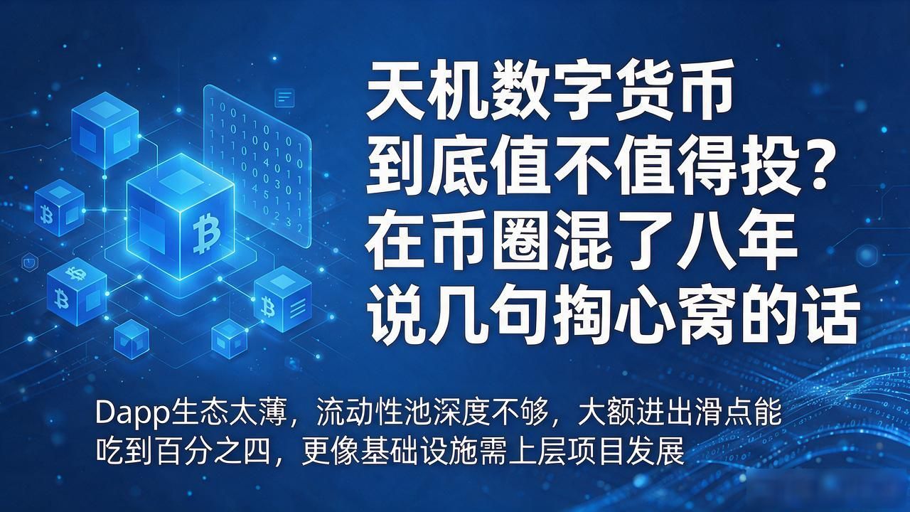 天机数字货币到底值不值得投？在币圈混了八年说几句掏心窝的话