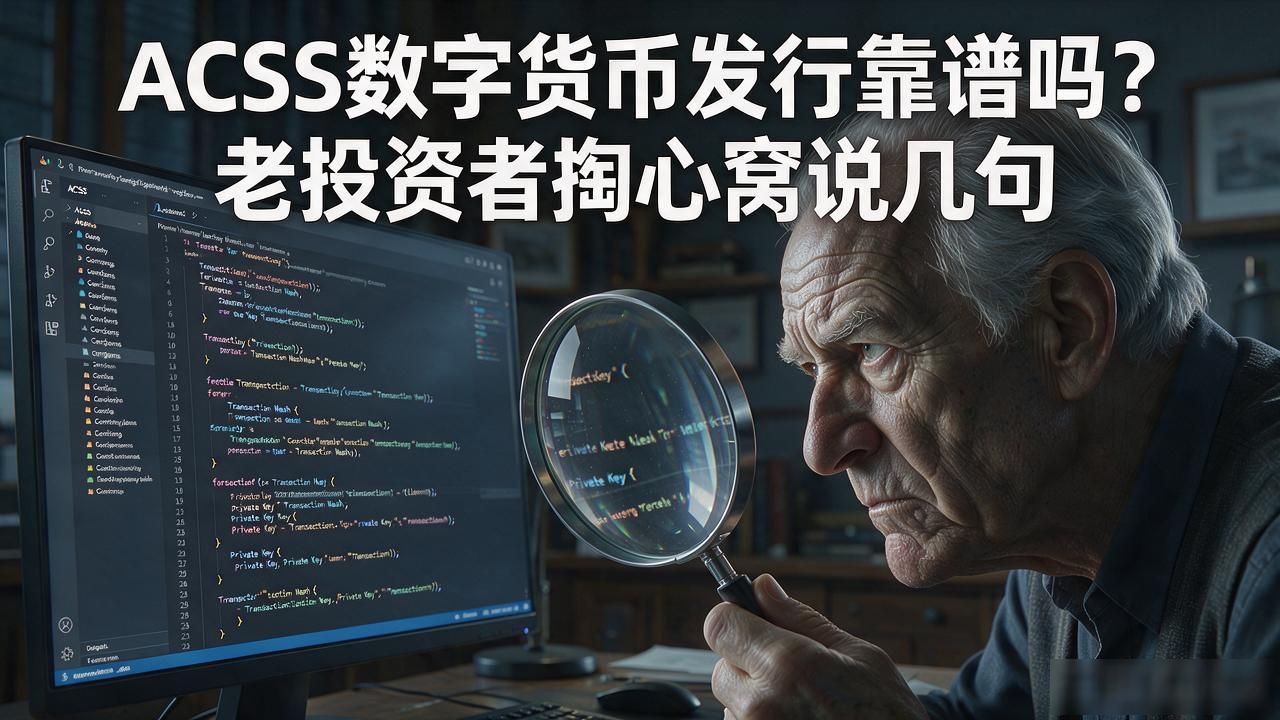 ACSS数字货币发行靠谱吗？老投资者掏心窝说几句