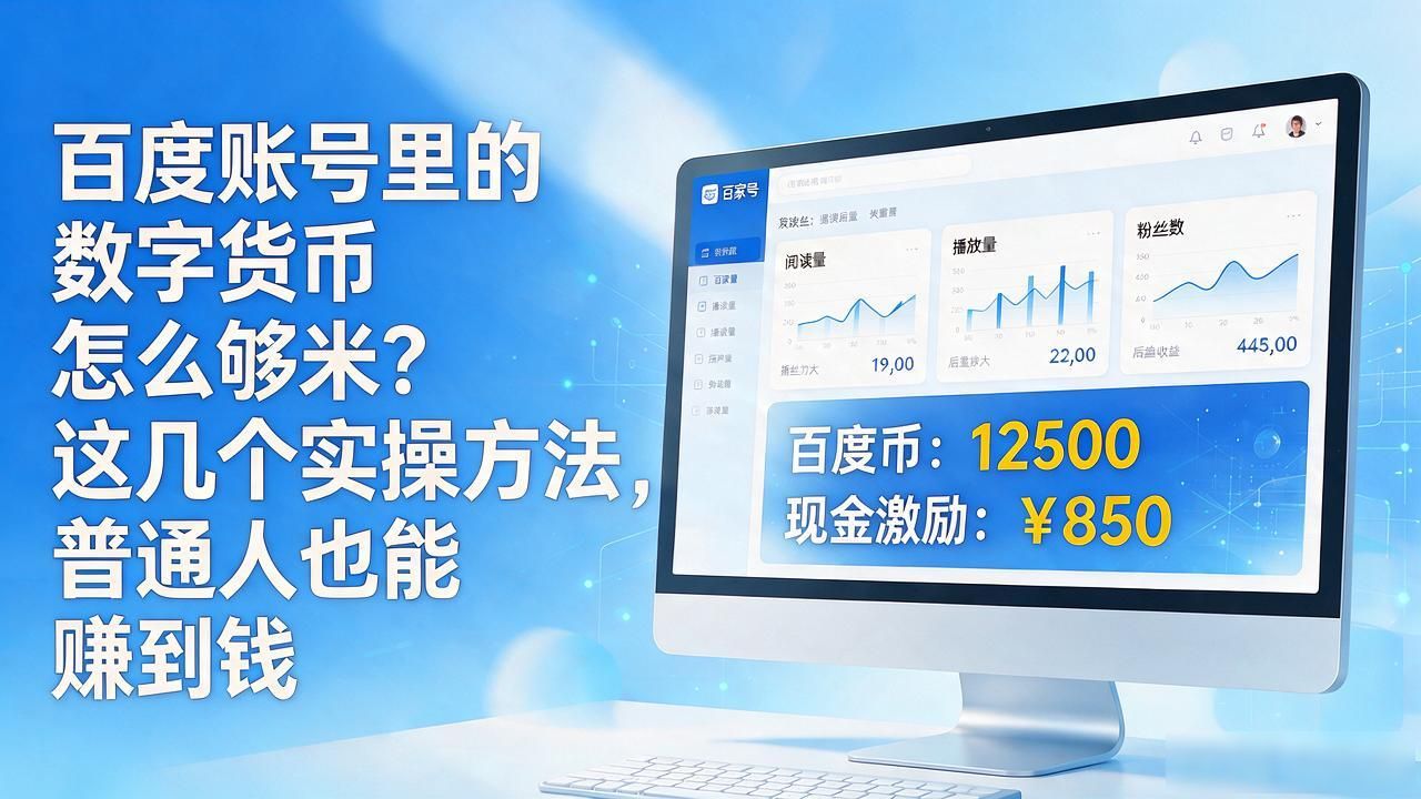 百度账号里的数字货币怎么够米？这几个实操方法，普通人也能赚到钱