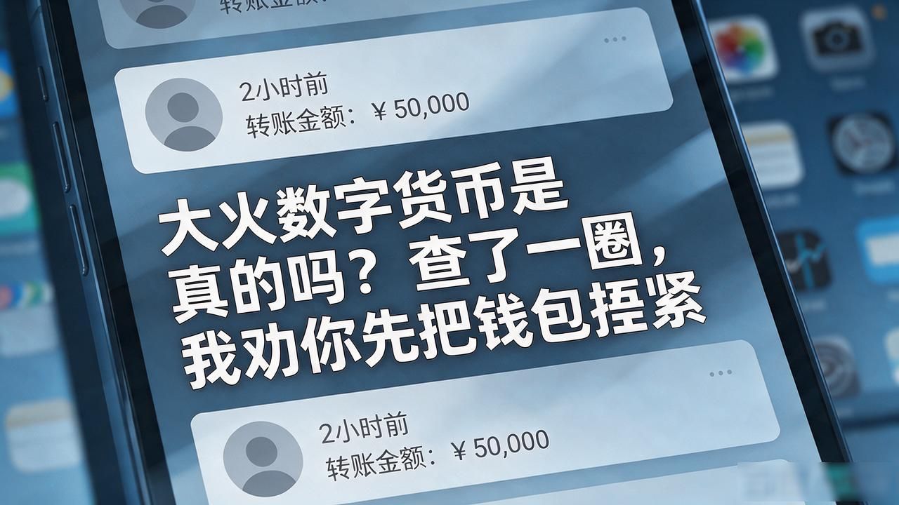 大火数字货币是真的吗？查了一圈，我劝你先把钱包捂紧