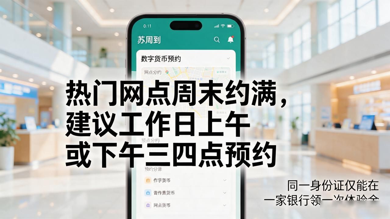 苏周到怎么预约数字货币？数字人民币领取入口和操作步骤