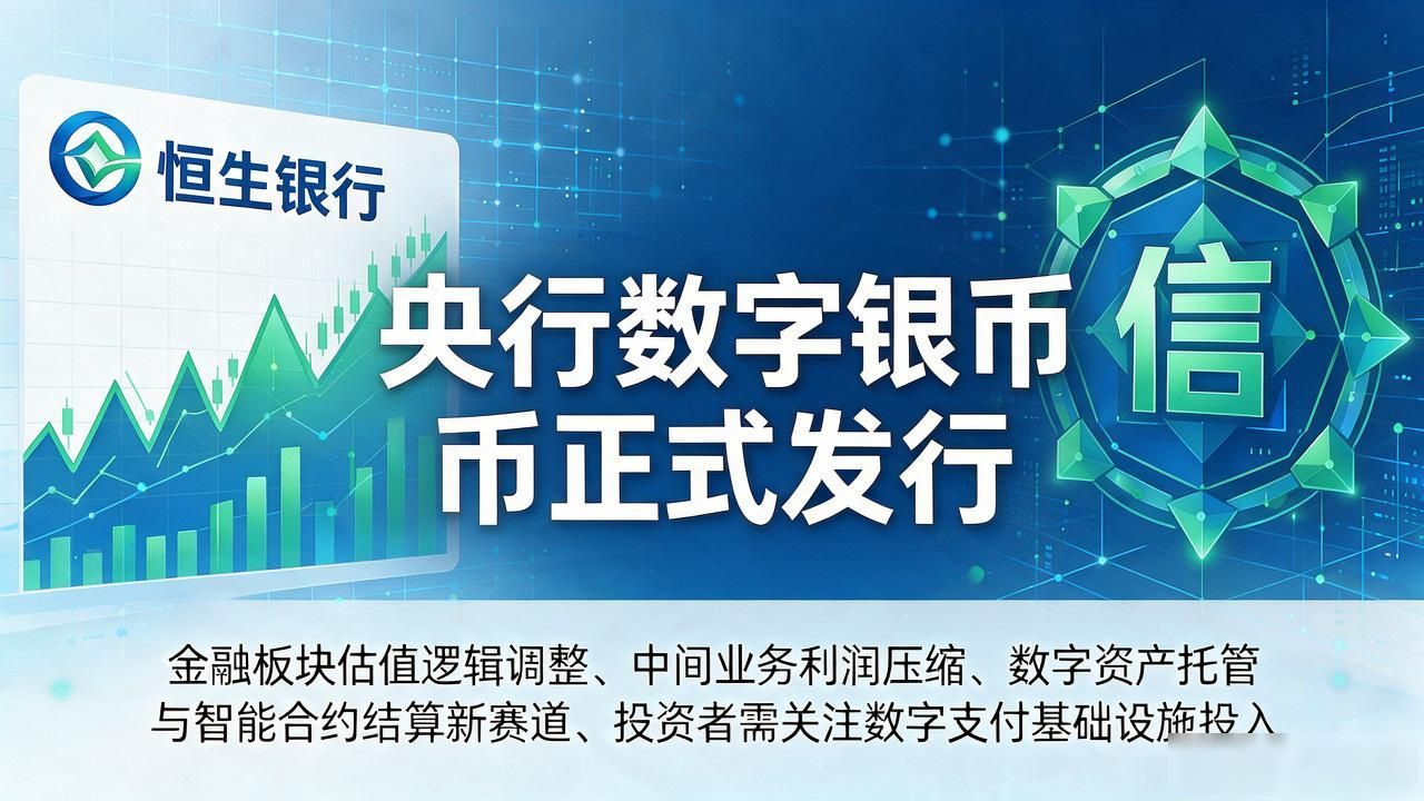央行数字货币正式发行，恒生银行和港股市场将面临哪些实实在在的变化