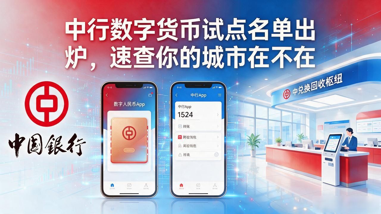 中行数字货币试点名单出炉，速查你的城市在不在