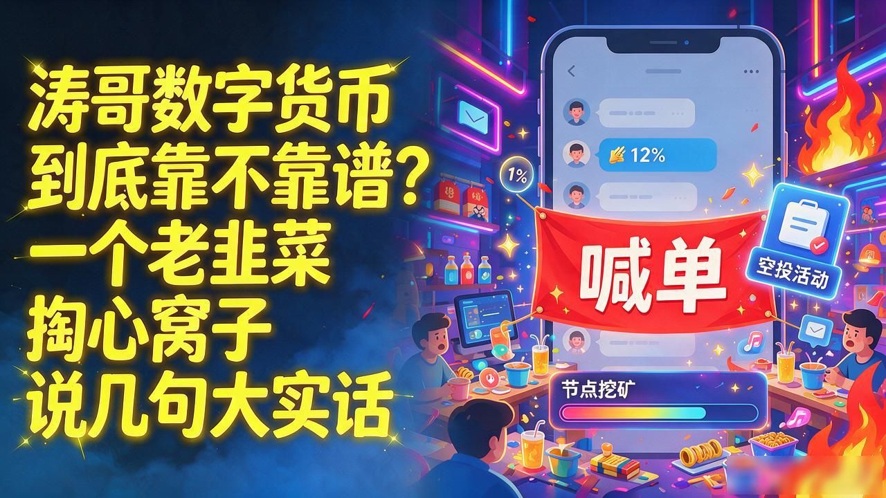 涛哥数字货币到底靠不靠谱？一个老韭菜掏心窝子说几句大实话