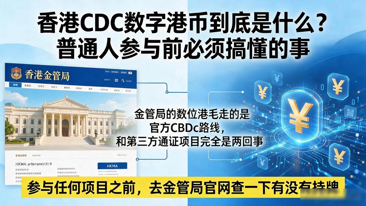 香港CDC数字货币到底是什么？普通人参与前必须搞懂的事