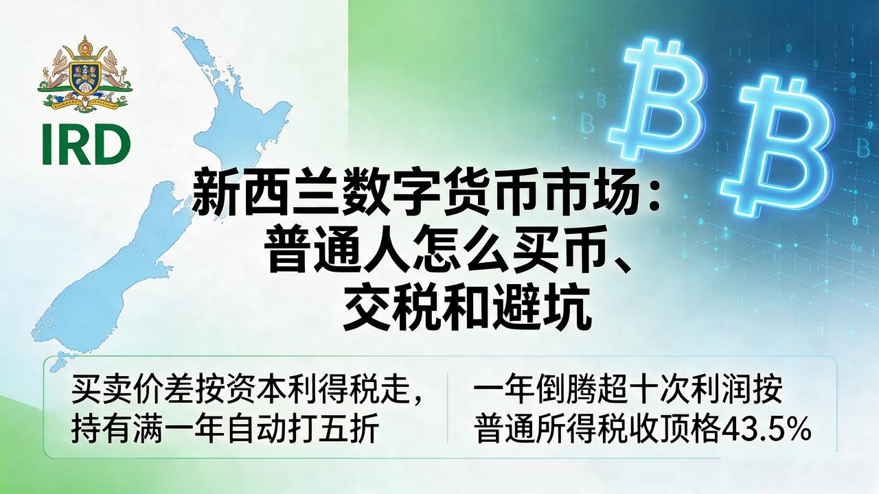 新西兰数字货币市场：普通人怎么买币、交税和避坑