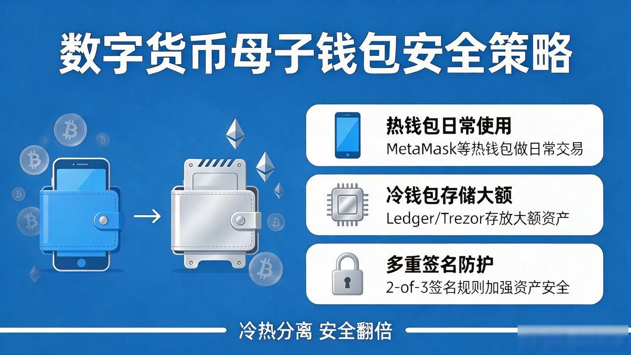 数字货币母子钱包:热钱包零花,冷钱包存钱,资产安全翻倍