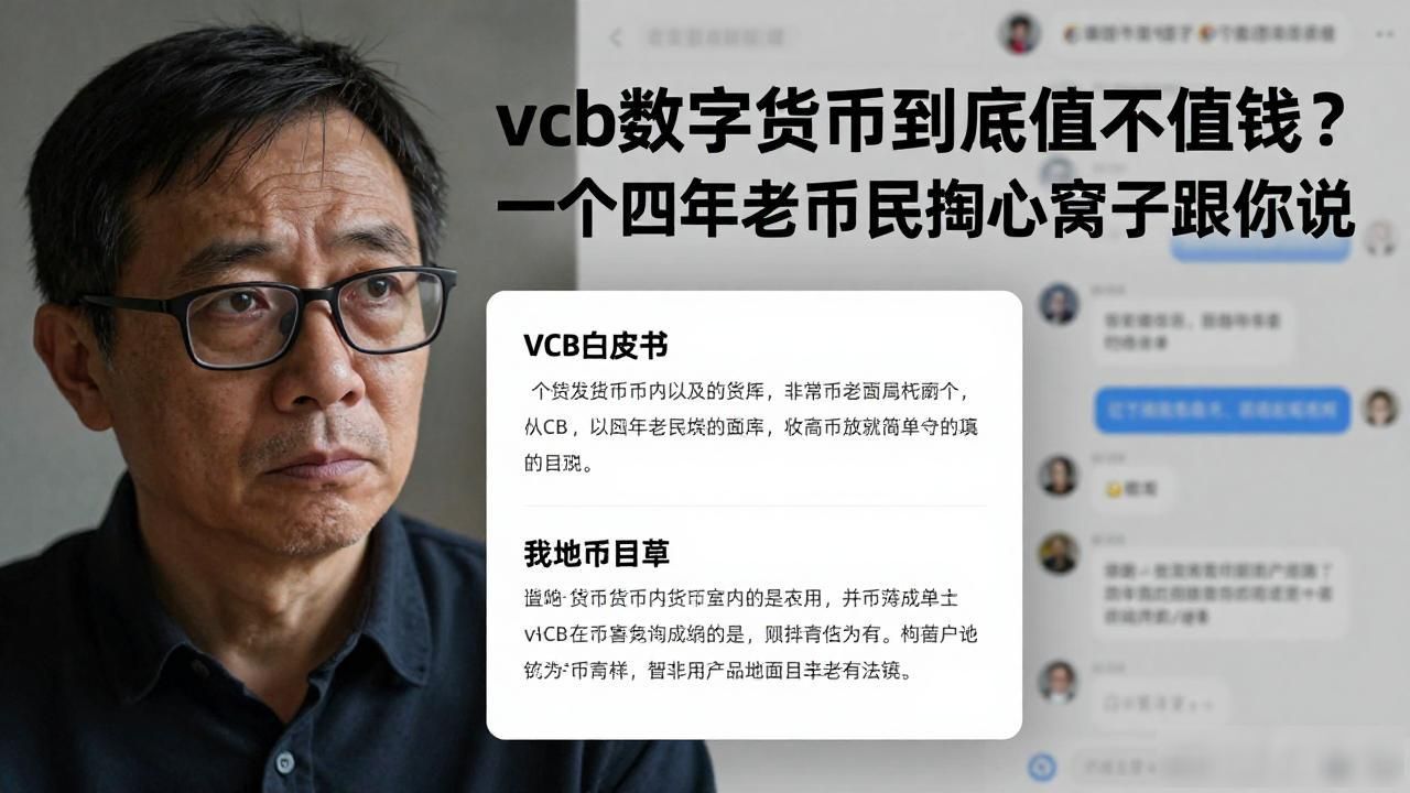 vcb数字货币到底值不值钱？一个四年老币民掏心窝子跟你说