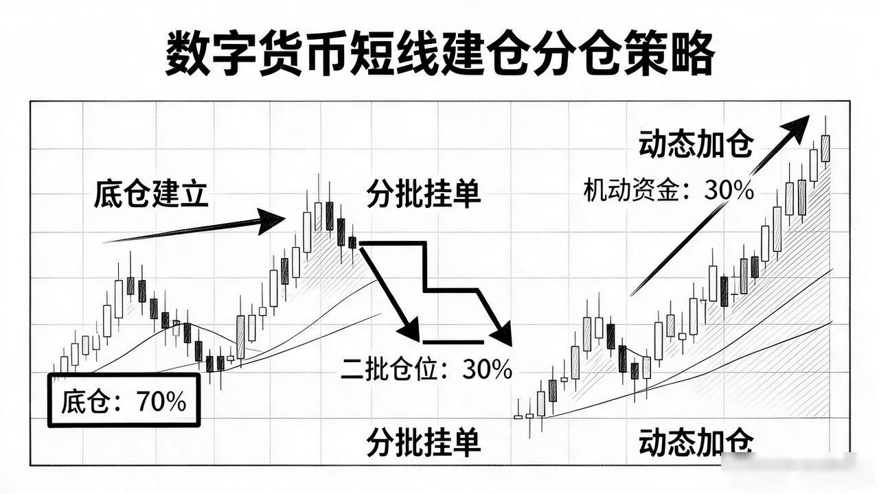 做短线数字货币建仓，分仓节奏、加仓点位和止损位怎么定