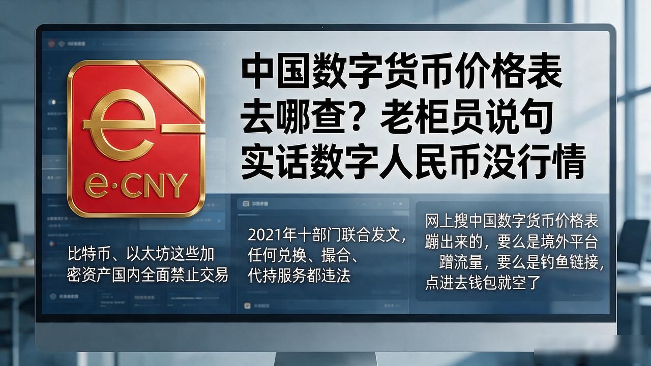 中国数字货币价格表去哪查？老柜员说句实话数字人民币没行情