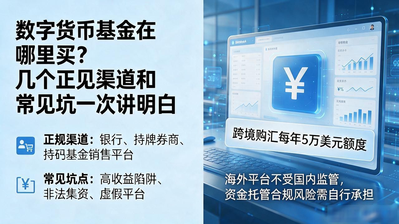 数字货币基金在哪里买?几个正规渠道和常见坑一次讲明白