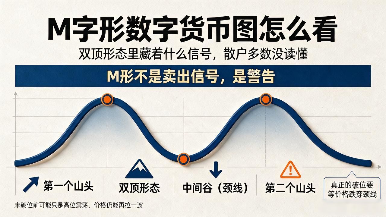 m字形数字货币图怎么看,双顶形态里藏着什么信号,散户多数没读懂